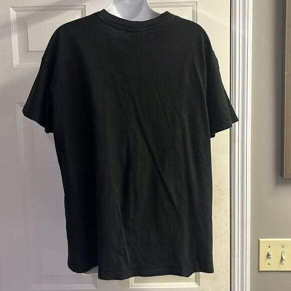 AC/DC Cotton:On Black Relaxed Boyfriend T-Shirt Distressed Goth Grunge Small - Picture 9 of 12